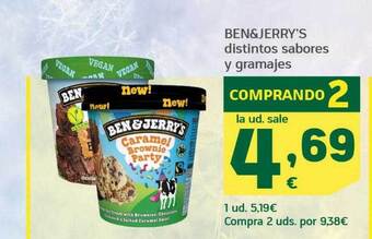 HiperDino Ben&jerry's distintos sabores y gramajes oferta