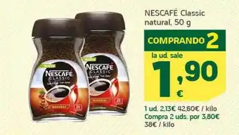 HiperDino Nescafé classic natural oferta