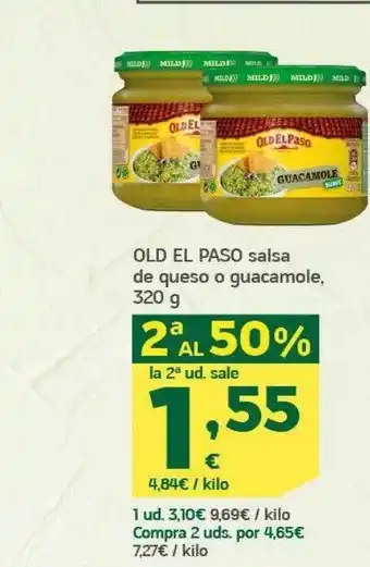 HiperDino Old el paso salsa de queso o guacamole oferta