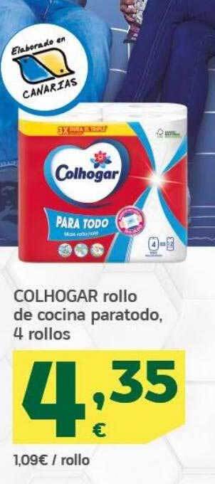 HiperDino Colhogar rollo de cocina paratodo 4 rollos oferta