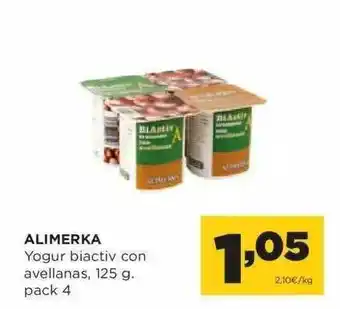 Alimerka Alimerka yogur biactiv con avellanas oferta