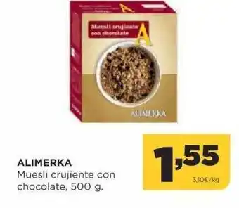 Alimerka Alimerka muesli crujiente con chocolate oferta