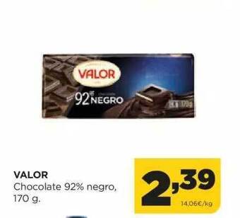 Alimerka Valor chocolate 92% negro oferta