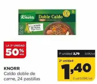 Alimerka La 2° unidad 50% dto knorr caldo doble de carne oferta