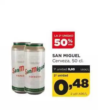 Alimerka La 2° unidad 50% dto san miguel cerveza oferta