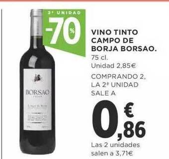 Supercor 2e unidad -70% vino tinto campo de borja borsao oferta