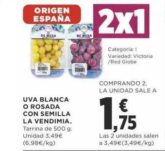Supercor Uva blanca o rosada con semilla la vendimia oferta