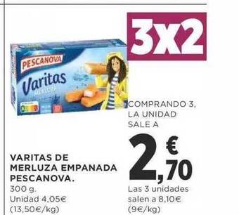 Supercor Varitas de merluza empanada pescanova oferta