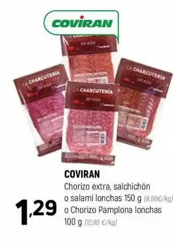 Coviran Coviran chorizo extra salchichón o salami lonchas o chorizo pamplona lonchas oferta