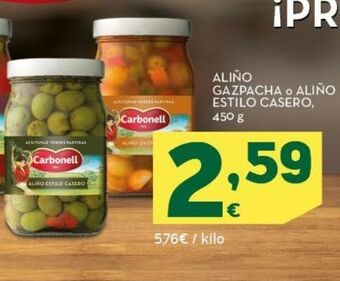 HiperDino Aceitunas carbonell oferta