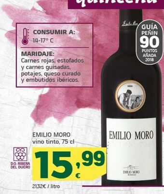 HiperDino Vino tinto emilio moro oferta