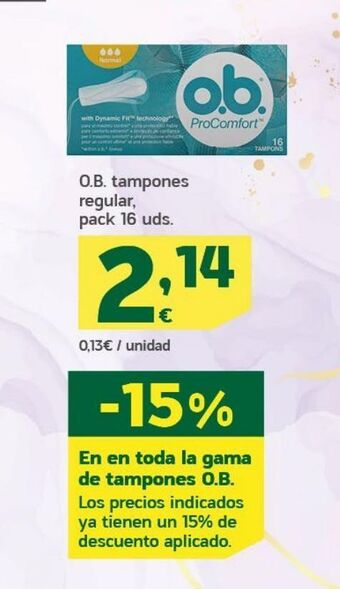 HiperDino Tampones ob oferta