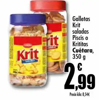 Unide Supermercados Galletas krit saladas piscis o krititas cuétara oferta