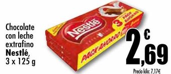 Unide Supermercados Chocolate con leche extrafino nestlé oferta