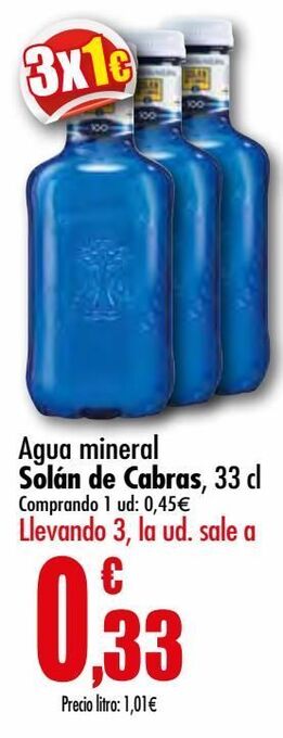 Unide Supermercados Agua mineral solán de cabras oferta