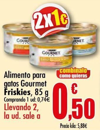 Unide Supermercados Alimento para gatos gourmet friskies oferta