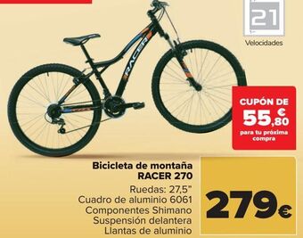 Carrefour Bicicleta de montaña racer 270 oferta