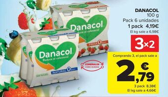 Carrefour Danacol 100 g pack 6 unidades oferta