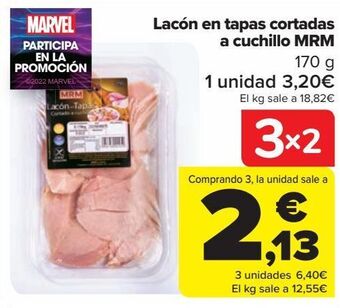 Carrefour Lacón en tapas cortadas a cuchillo mrm oferta
