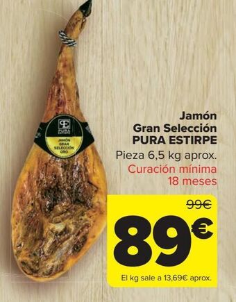 Carrefour Jamón gran selección pura estirpe oferta