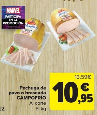 Carrefour Pechuga de pavo o braseada campofrío oferta