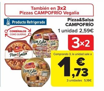 Carrefour Pizza&salsa campofrío oferta
