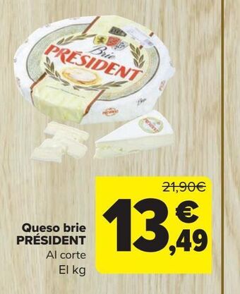 Carrefour Queso brie président oferta