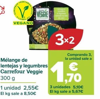 Carrefour Mélange de lentejas y legumbres carrefour veggie oferta
