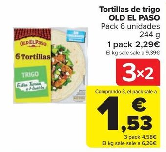 Carrefour Tortillas de trigo old el paso oferta