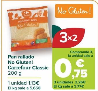 Carrefour Pan rallado no gluten! carrefour classic oferta