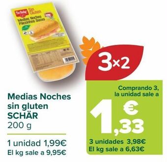 Carrefour Medias noches sin gluten schär oferta