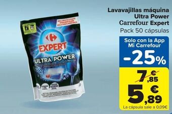Carrefour Lavavajillas máquina ultra power carrefour expert oferta