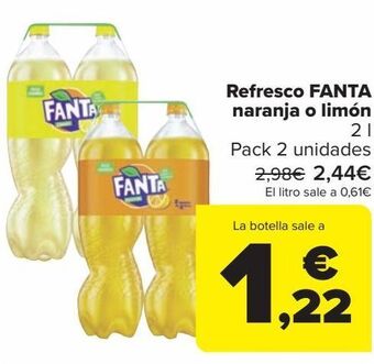 Carrefour Refresco fanta naranja o limón oferta