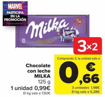 Carrefour Chocolate con leche milka oferta