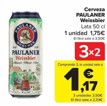 Carrefour Cervexza paulaner weissbier oferta
