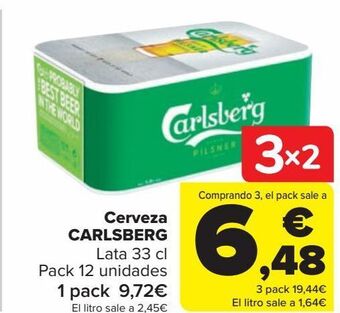 Carrefour Cerveza carlsberg oferta
