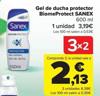 Carrefour Gel de ducha protector biomeprotect sanex oferta