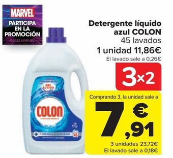 Carrefour Detergente líquido azul colon oferta