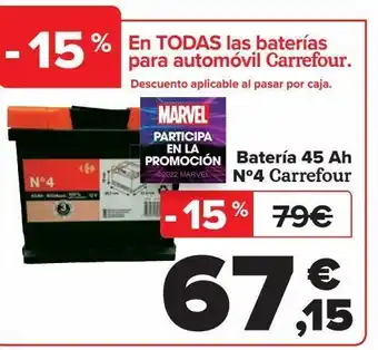 Carrefour Batería de coche carrefour oferta