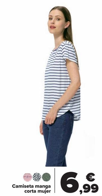 Carrefour Camiseta manga corta mujer oferta