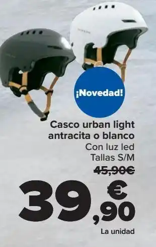 Carrefour Casco urban light antracita o blanco oferta
