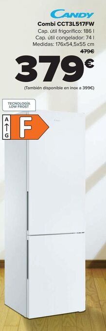 Carrefour Candy combi cct3l517fw oferta
