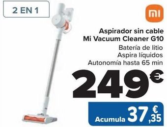 Carrefour Aspirador sin cable mi vacuum cleaner g10 oferta