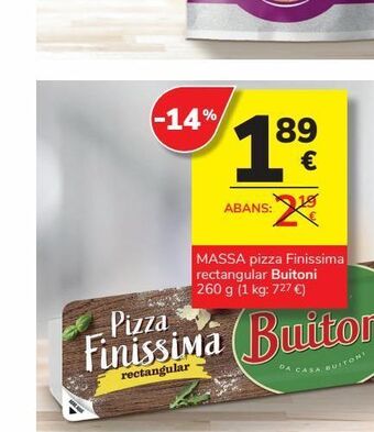 Consum Masa de pizza buitoni oferta