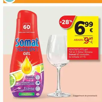 Consum Detergente lavavajillas gel somat oferta