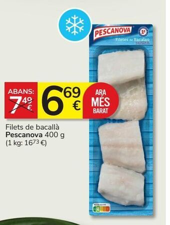 Consum Filetes de bacalao pescanova oferta
