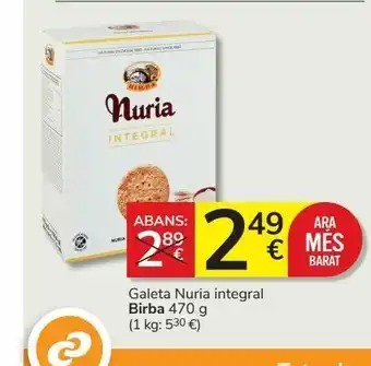 Consum Galletas integrales nuria oferta