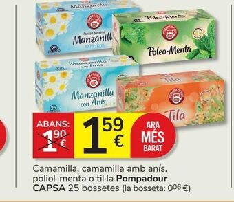 Consum Infusiones pompadour oferta