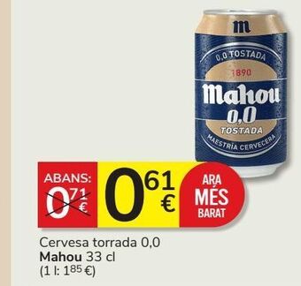 Consum Cerveza sin alcohol mahou oferta