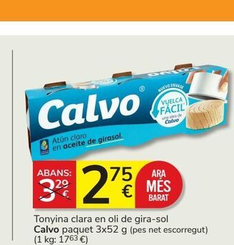 Consum Atún en aceite de girasol calvo oferta